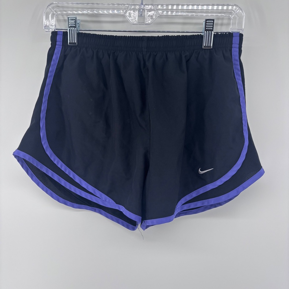 Nike Running Shorts Womens M Black‎ Purple Athletic Gym Workout